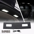 Rear loadspace LED roof light for Land Rover Defender L663 with installed cargo area lighting and product view