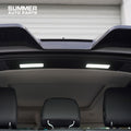Dual LED rear roof lights installed above the cargo area of Land Rover Defender L663