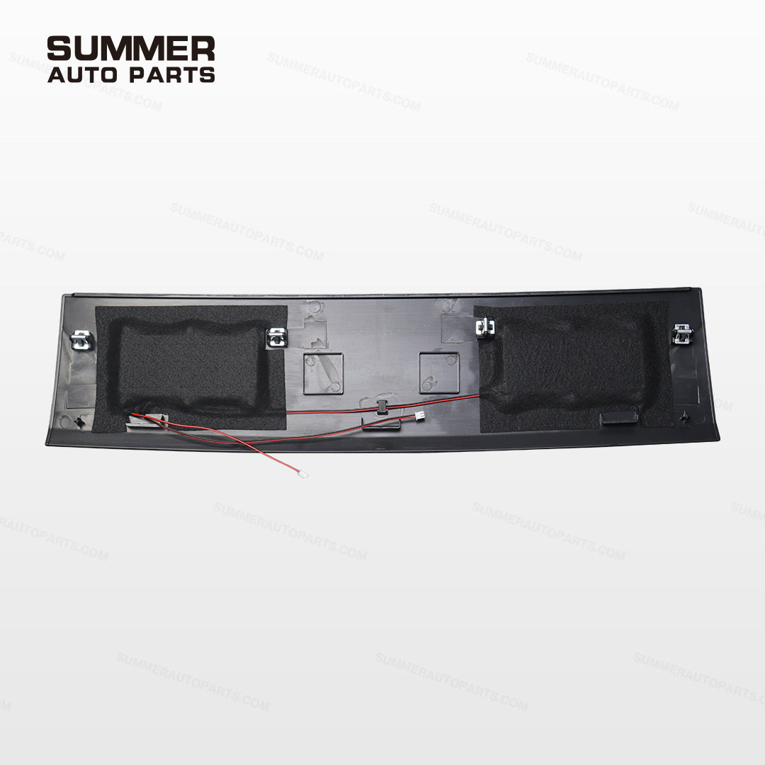 Rear view of rear loadspace LED roof light panel with wiring and mounting clips for Land Rover Defender L663