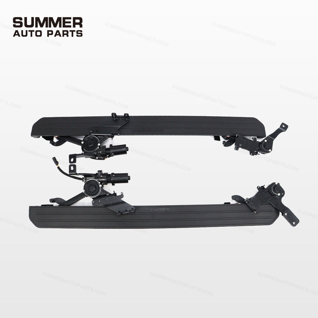 Pair of deployable electric side steps for Land Rover Defender 110 L663