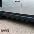 Installed deployable electric side step in retracted position on Land Rover Defender 110 L663