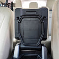 Installed armrest cover privacy storage box on Land Rover Defender L663 with closed lid