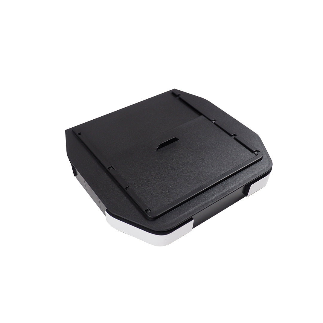 Clean angled product view of armrest cover privacy storage box for Land Rover Defender L663