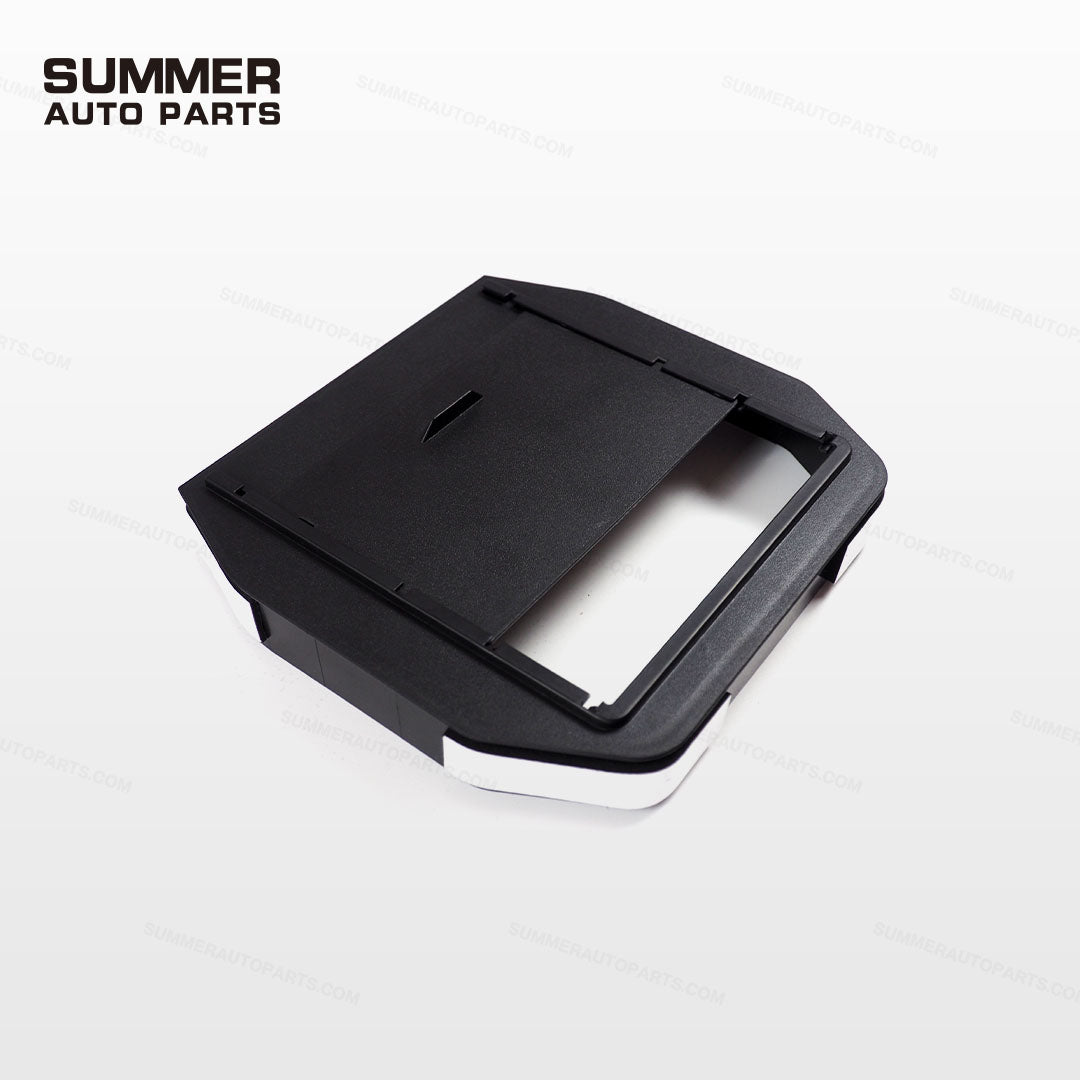 Armrest cover privacy storage box for Land Rover Defender L663 with sliding cover partially open