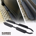 Black Union Jack side steps for Land Rover Defender 110 L663 with installed and product views
