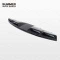 Angled front view of forged carbon fiber roof light bar with four LED pods for Defender L663