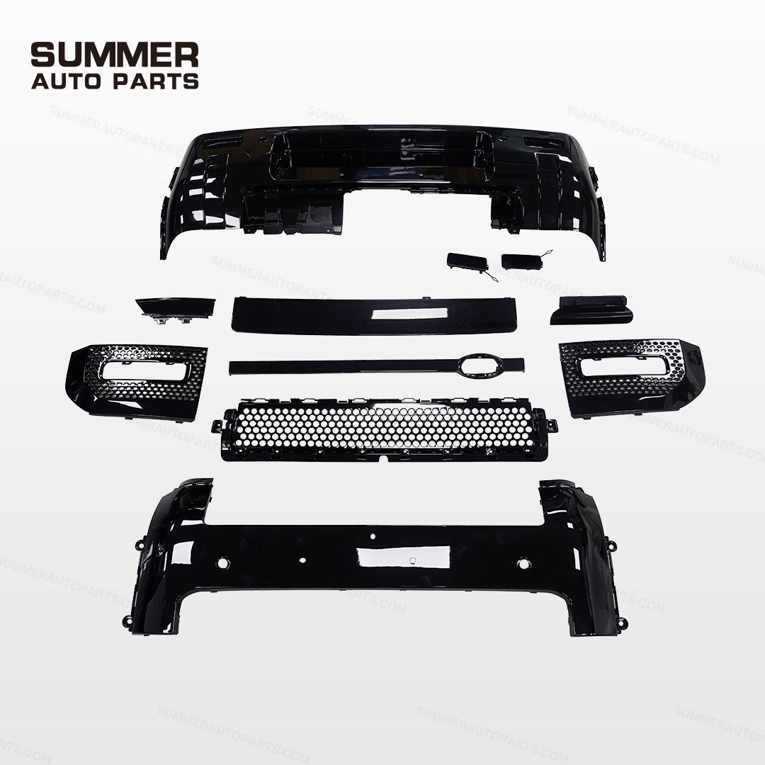 007 style gloss black front and rear bumper kit parts for Land Rover Defender L663