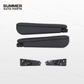 Black front seat armrest kit for Land Rover Defender L663 with mounting brackets