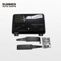Gloss black Union Jack side storage box kit for Land Rover Defender L663 with brackets, hardware and keys