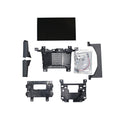 13.1-inch infotainment screen retrofit kit for Land Rover Defender L663 with display, brackets, trim panels, and wiring