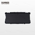 Black overhead sunglasses holder for Land Rover Defender L663 closed front view