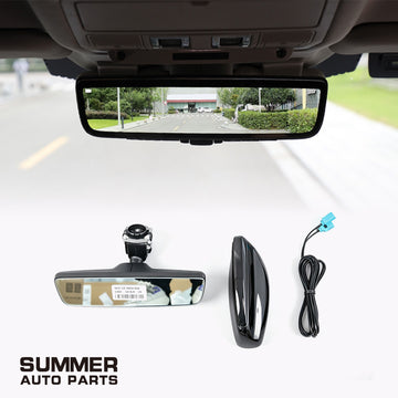 ClearSight rearview mirror for Land Rover Defender L663 with installed display view and mirror kit