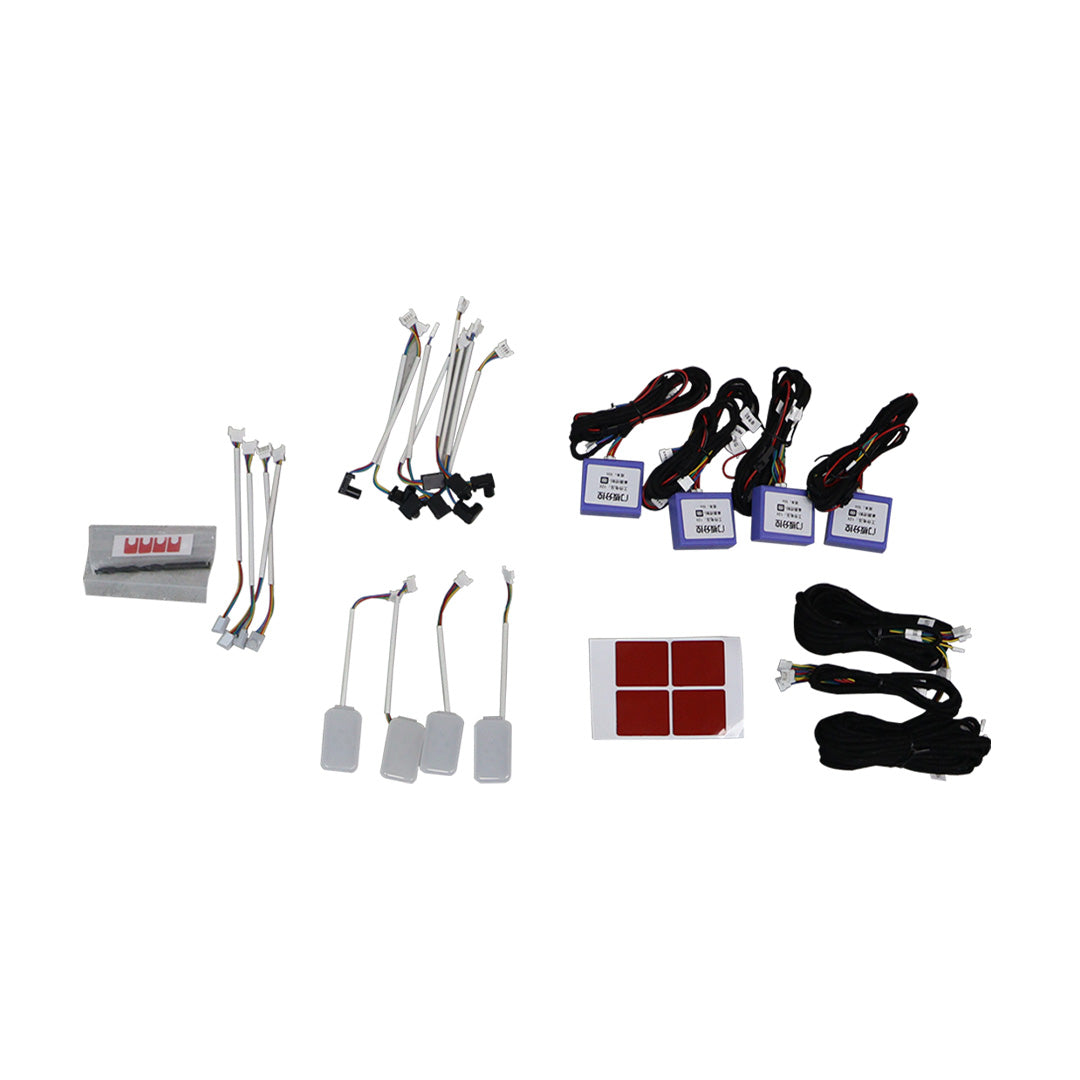 White background view of ambient lighting kit with modules for Land Rover Defender L663