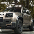 Land Rover Defender L663 with OCTA style satin carbon wheel arches installed