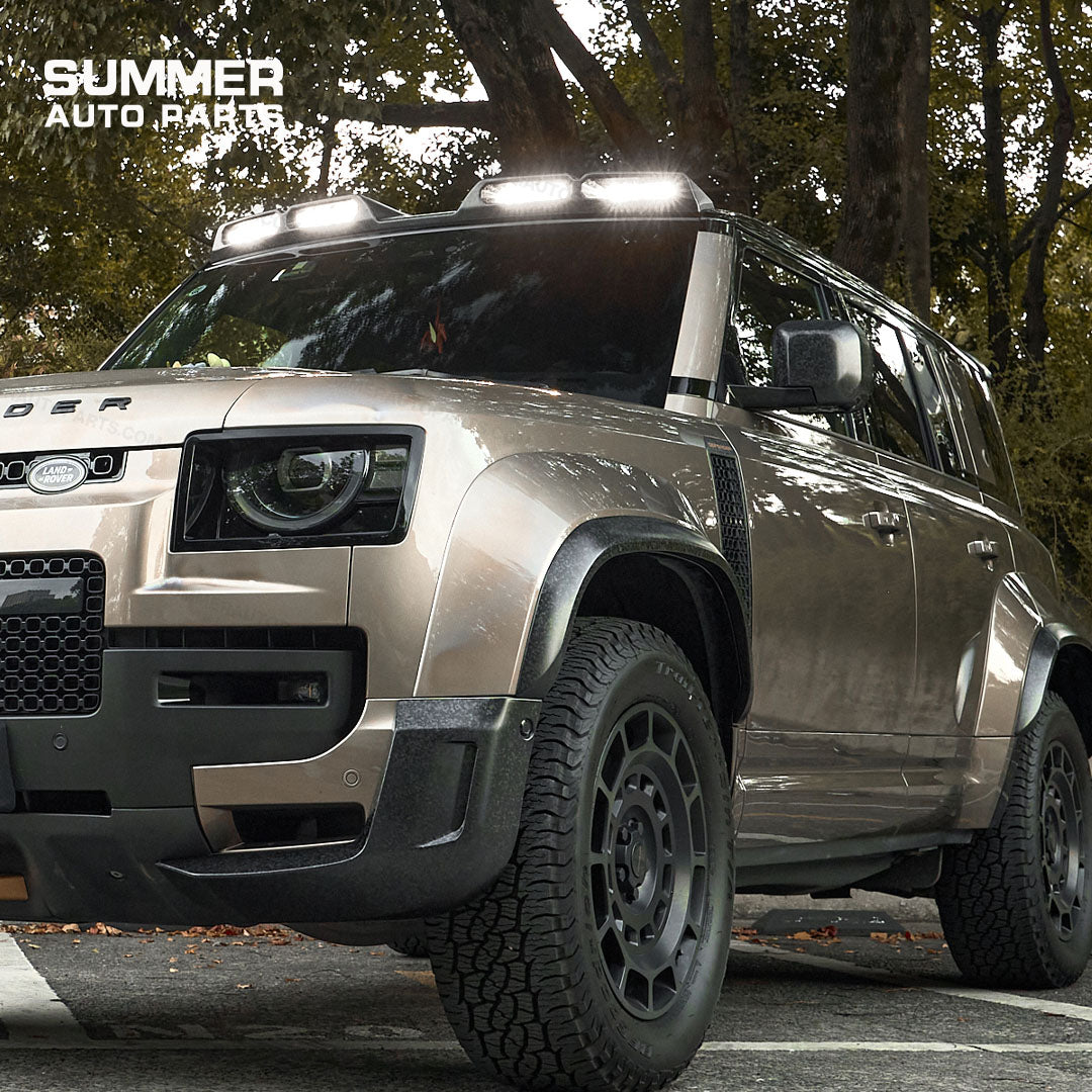 Land Rover Defender L663 with OCTA style satin carbon wheel arches installed